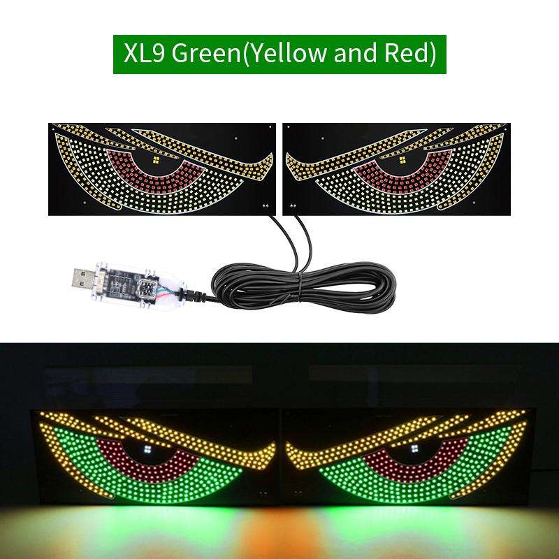 LED Diabelskie Oczy Światło Tylnej Szyby Samochodu Uniwersalna Naklejka USB Oko Wielomodowa