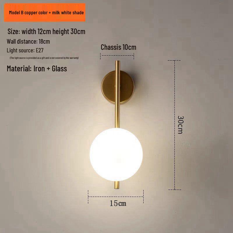 Modern Nordic LED Wall Lamp for Bedroom and Living Spaces