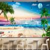 3d Beach Wall Murals Coconut Trees Wallpaper Beach Sea Birds Sailboat Murals Living Room Bedroom Wall Paper