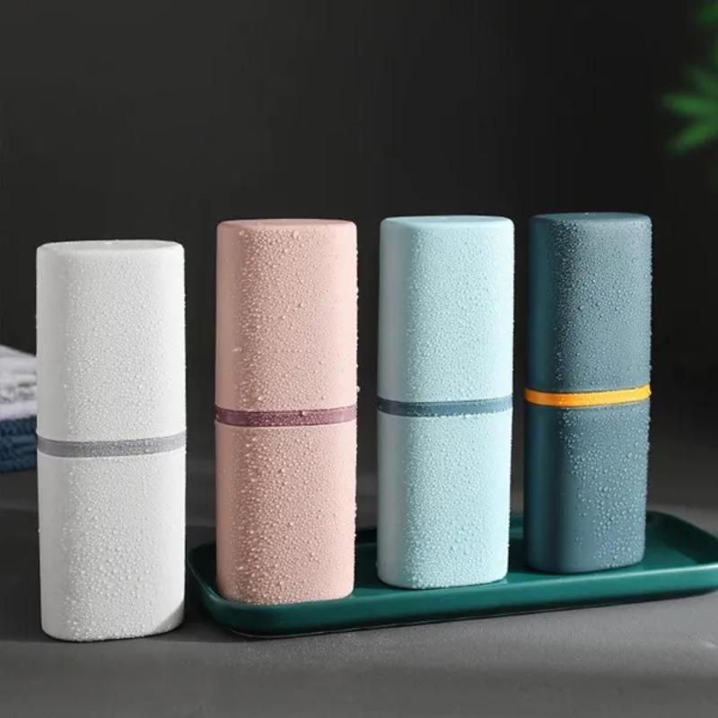 1PC Compact Portable Travel Toothbrush & Toothpaste Holder - Organizer for Camping, Home Use and Personal Care