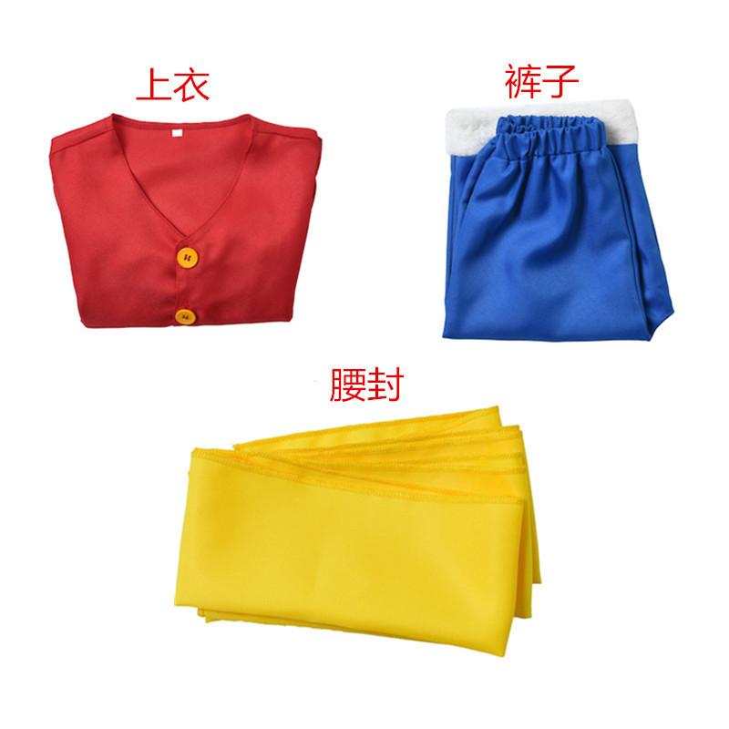 ONE PIECE Abiti COS di Luffy con lo stesso cappello di paglia, abiti prima e seconda generazione, abbigliamento cosplay animazione, re dei pirati, uomo, maniche corte