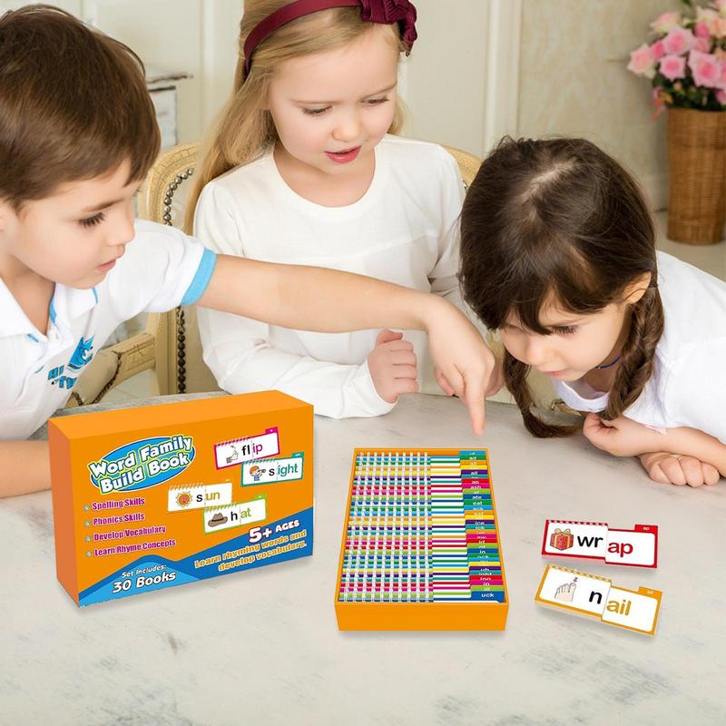 Phonics Flash Cards Rhyme Flashcard Read And Rhyme Flipping Books Vocabulary Word Families Flash Card Educational Toys