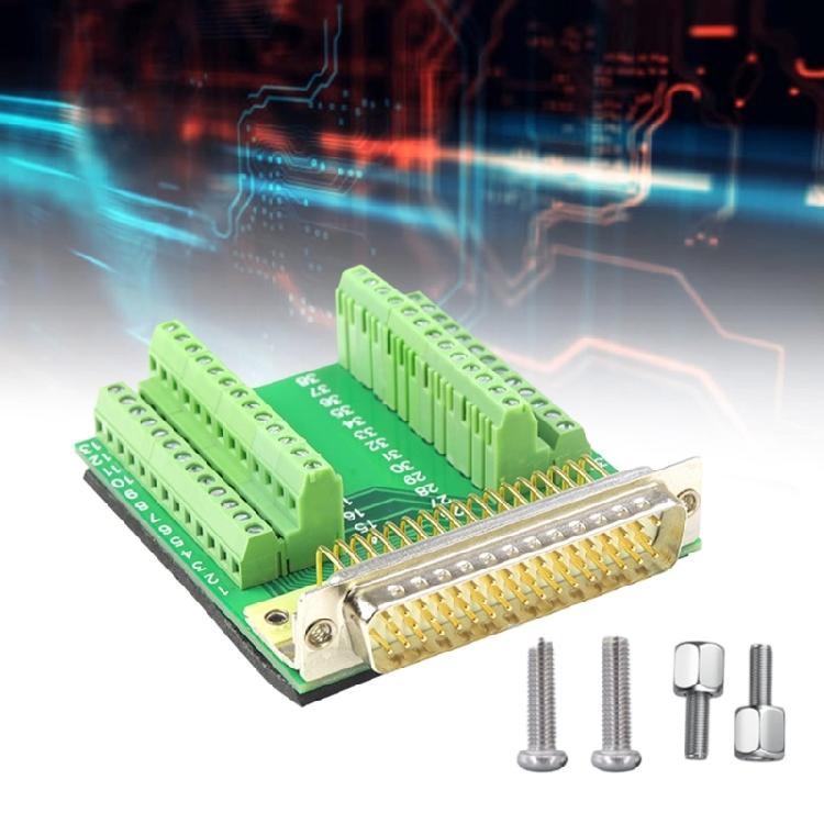 DB50 50Pin Female Male Connector DB50 50Pin Terminal Adapter Terminal Board Adapter Module with Screw Fastening
