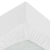 Drap housse coton uni 160 x 200 cm Couleur moderne blanc