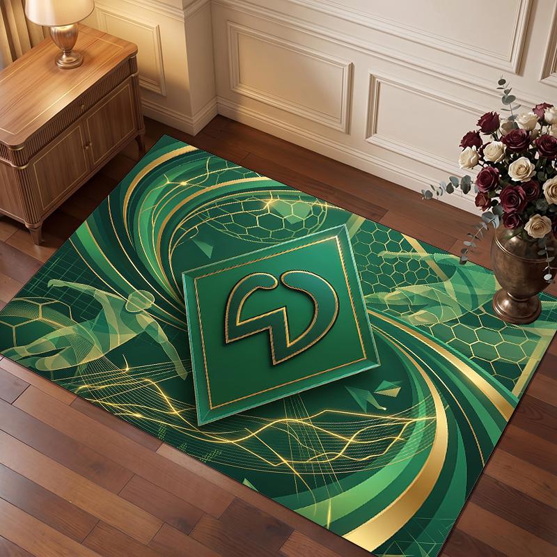 Werder Bremen Fußball Print Kristall-Samt Teppich, Bequemer Wasserabsorbierender Rutschfester Innenboden Teppich