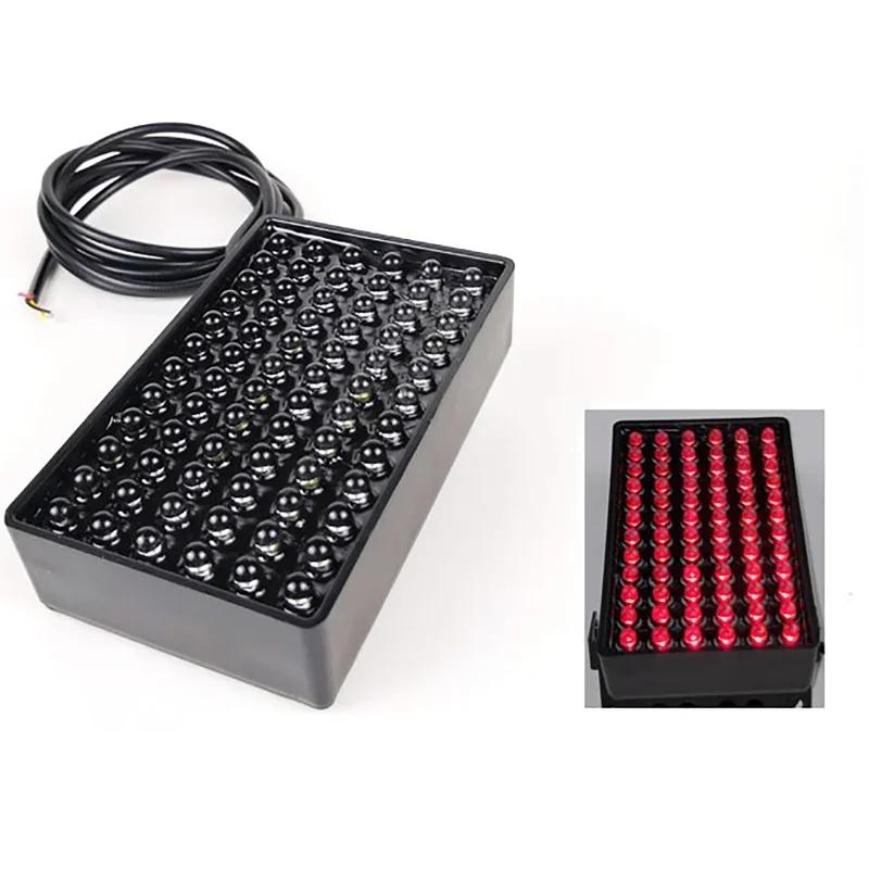 Universelles 12V 72-LED F1 Style Pilotenlicht Auto Rückbrems-Rücklicht (Klare/Rote Perlen)
