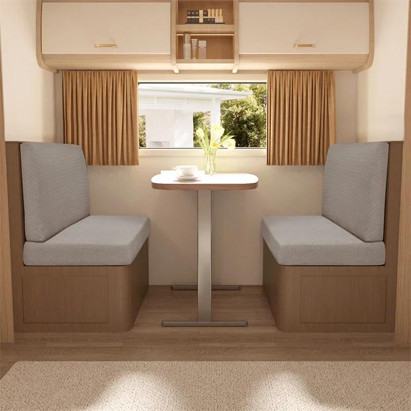 2Pcs/Set Rv Covers Stretch Car Camper Dinette Sofa Covers Adjustable Dust-Proof Dining Seat Covers Bench Backrest Case