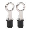 2PCS Boat Plug Snap Handle Stainless Steel Boat Drain   Plug Marine Rubber Plug Accessories for Ships Yachts