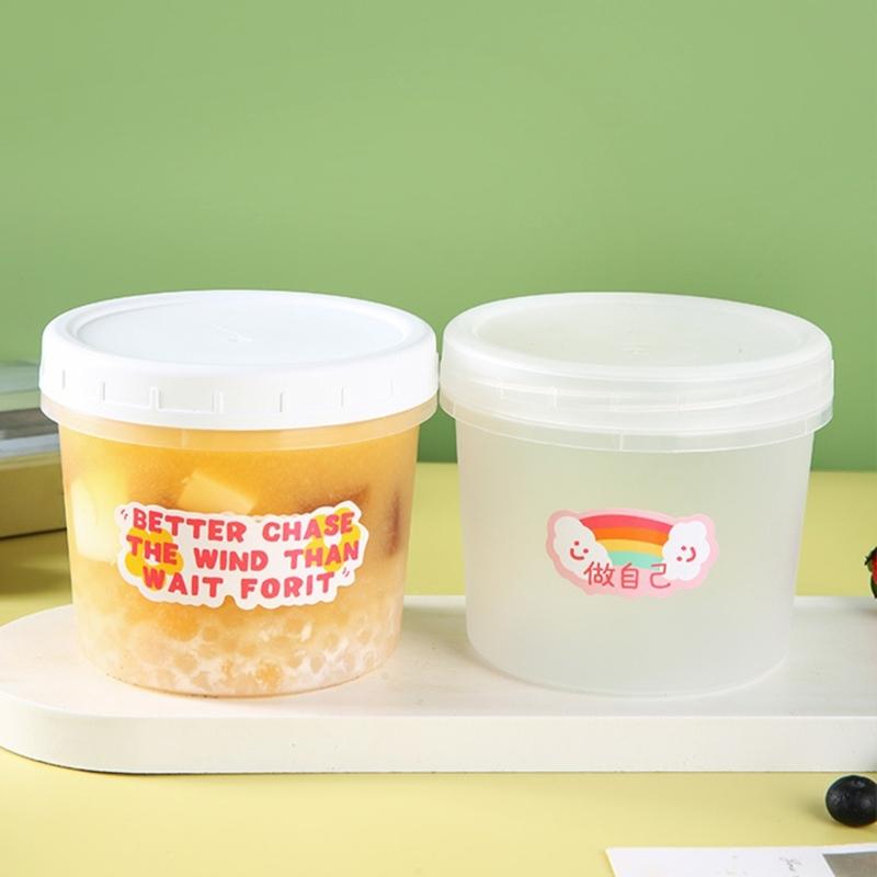 Multipurpose Plastic Dessert Jars Sealed Food Storage Boxes Microwave Friendly Designs Kitchen Puddings Cup