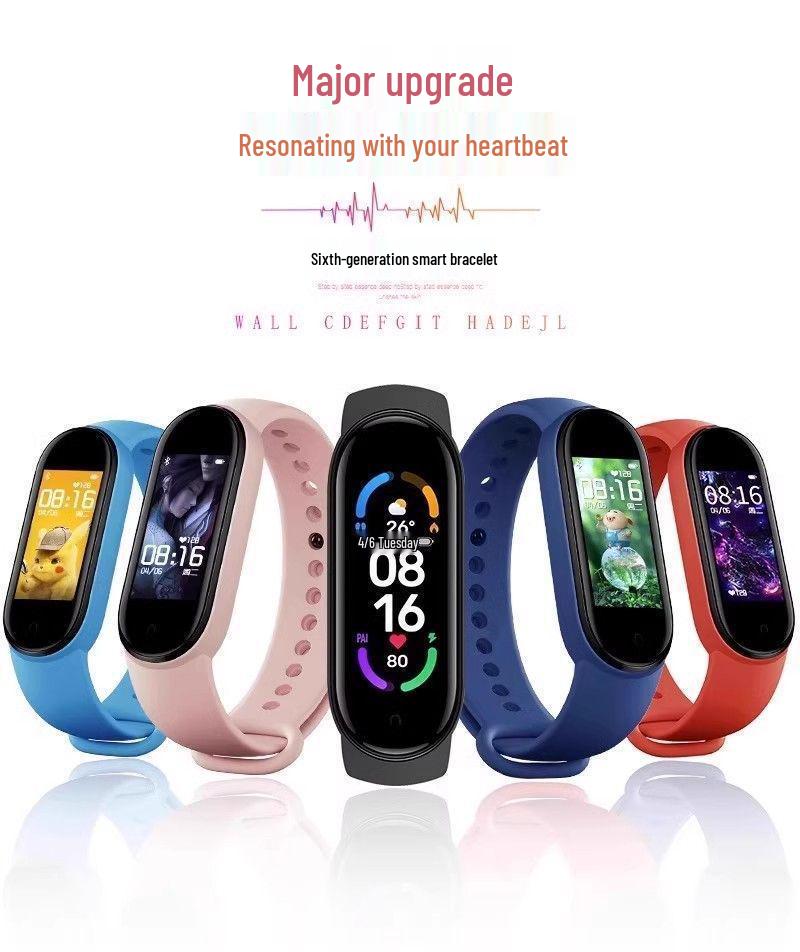 Stylish Multi-Function Sports Bracelet with Heart Rate Monitor and Custom Wallpaper – Perfect for Students