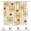 Adorable Yellow Bear Sunflower Shower Curtain For Bathroom Decor Creative Home Decoration Waterproof Fabric Backdrop