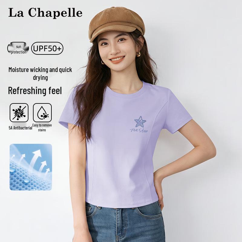 

La Chapelle Women s Slim Fit Graphic 3/4 Sleeve T-Shirt S