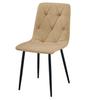 LIBRA Chair - Brown Fabric / Black Legs X 2