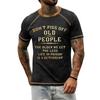 Men's Casual Loose Fit Short Sleeve T-Shirt with Printed Text Graphic Crew Neck Comfortable Summer Top