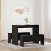 Dining Set 2 pcs Black Oak Effect Particleboard