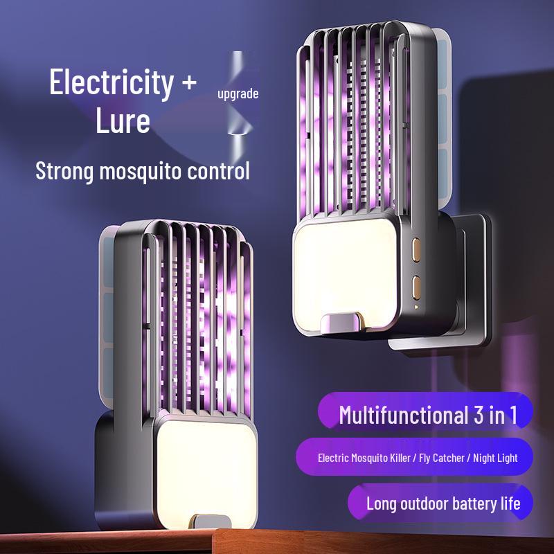 3-in-1 USB Mosquito Killer Lamp: Electric Shock Repellent & Sticky Trap for Home, Hotel, Restaurant