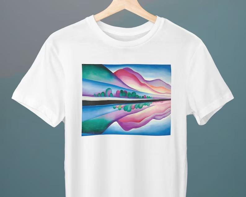 Lake George Reflection, Georgia O'Keeffe Painting, Men T-Shirt,