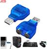 JCD USB To Dual PS2 Adapter Male To Female Cable Converter USB To PS2 Splitter For Keyboard Mouse Dock Adapter for PC Computer