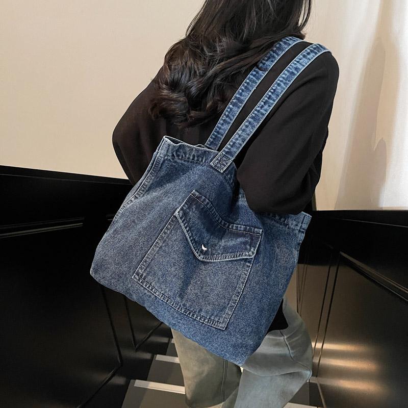 Fashion Luxury Women's Shoulder Bag High Quality Denim Fabric Women's Tote Bags Large Capacity Multi Functional Women‘s Handbags