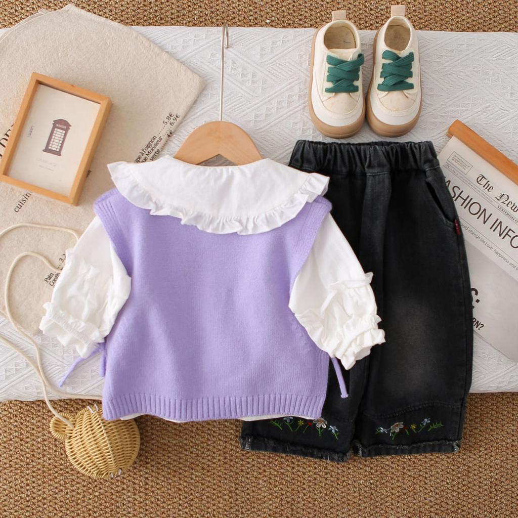 Dětská ležérní souprava s dlouhým rukávem, pohodlné každodenní oblečení