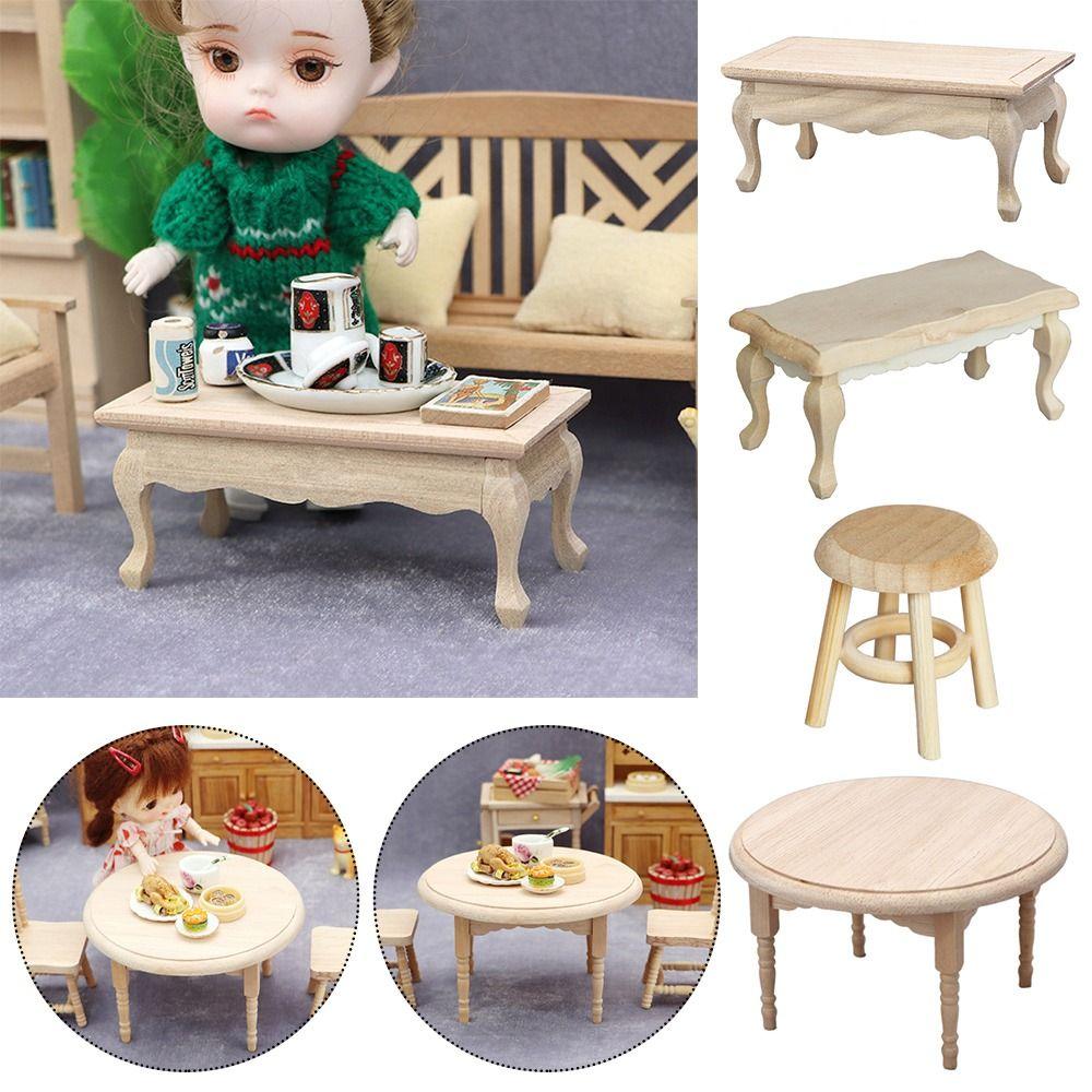 

Миниатюрный стул для моделирования кукольного дома, украшение для деревянного обеденного стола, мебель, игрушки