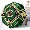 1pc Ethnic Print Automatic Folding Umbrella, Portable & Foldable Design with 8 Ribs, Casual Outdoor Accessory Yy250729094