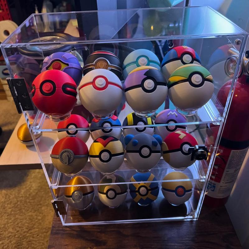 Poké Ball Pokemon Form Sphere Figures Model Statue Desktop Ornament 3d Printed Model Trendy Toy Surprise Gift Collectible