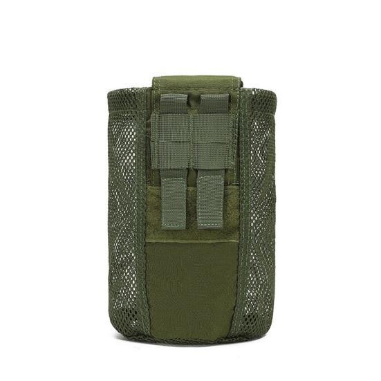 Taktiksel Su Şişesi Kılıfı Taşınabilir Hafif Ağır Hizmet Dış Mekan Aktiviteleri Seyahat Balıkçılık Avcılık Yürüyüş Katlanabilir Su Şişesi Tutucu File Çanta