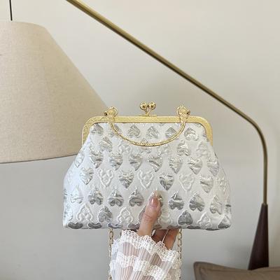 Nieuwe Europese en Amerikaanse retro stijl handtas schoudertas grote capaciteit dames tas klassieke Hanfu tas liefdesclip kettingtas