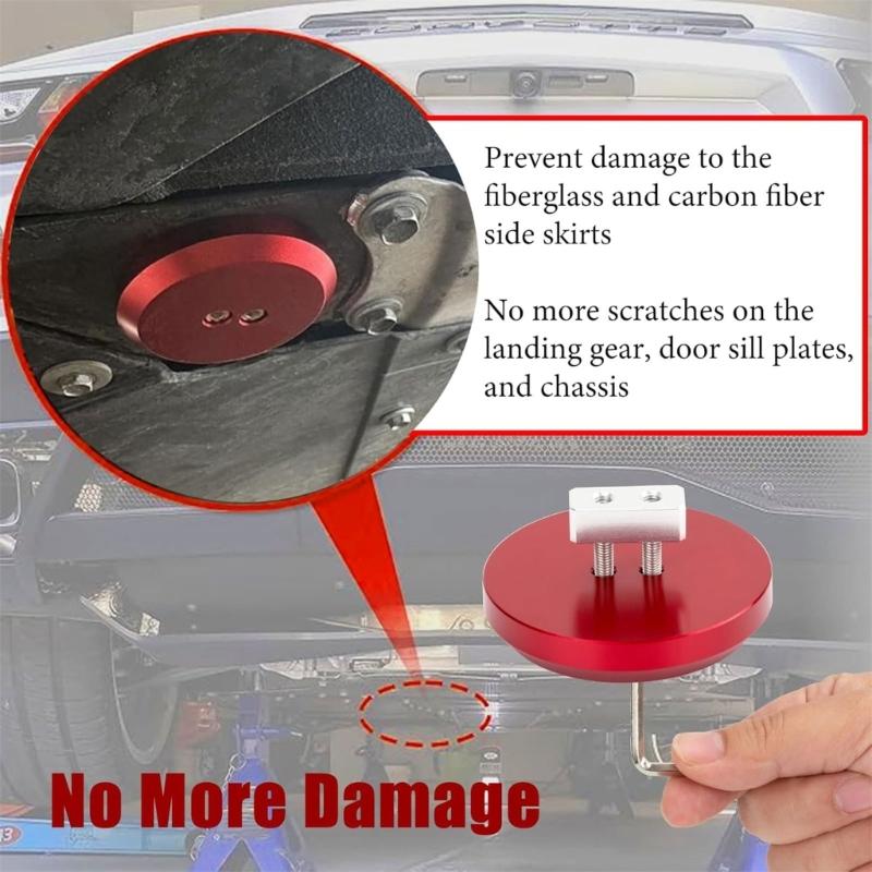 4pcs Car Jack Pad Adapter Aluminum Floor Jack Pad Auto Repair Tools Accessories Replacement For Chevy Corvette C5 C6 C7 C8