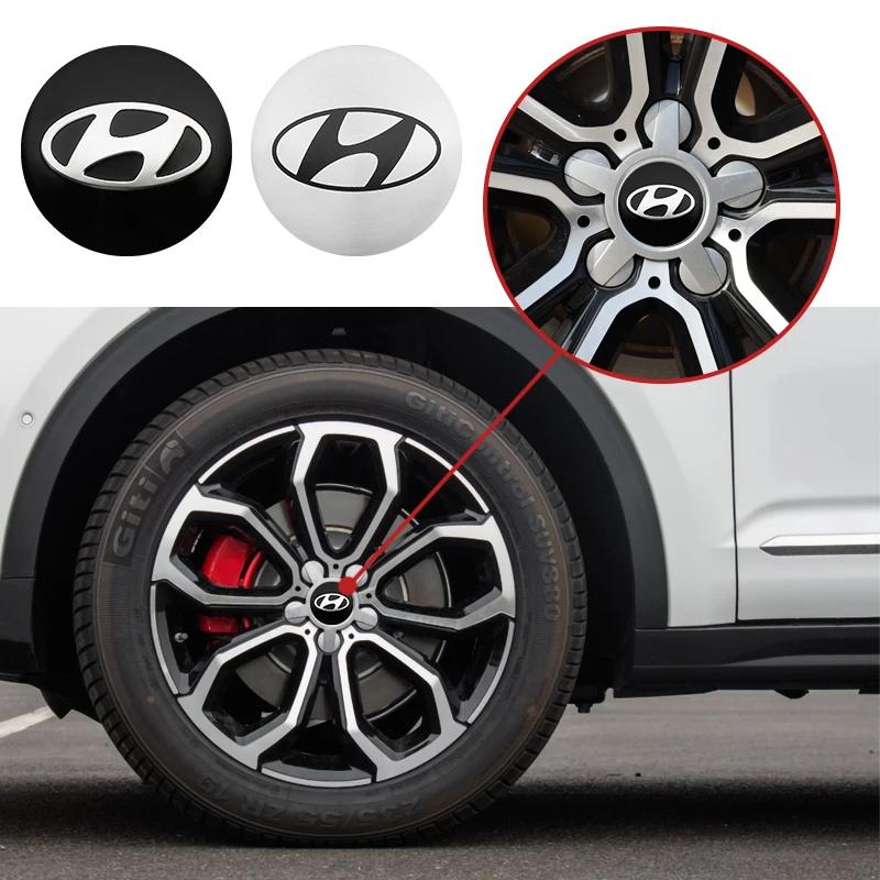 4PCS 56mm Car Styling Wheel Center Hub Caps Rim Cover Badge Emblem Sticker For Hyundai GDi N Line i10 Azera Genesis G70 G80 G90 22ll