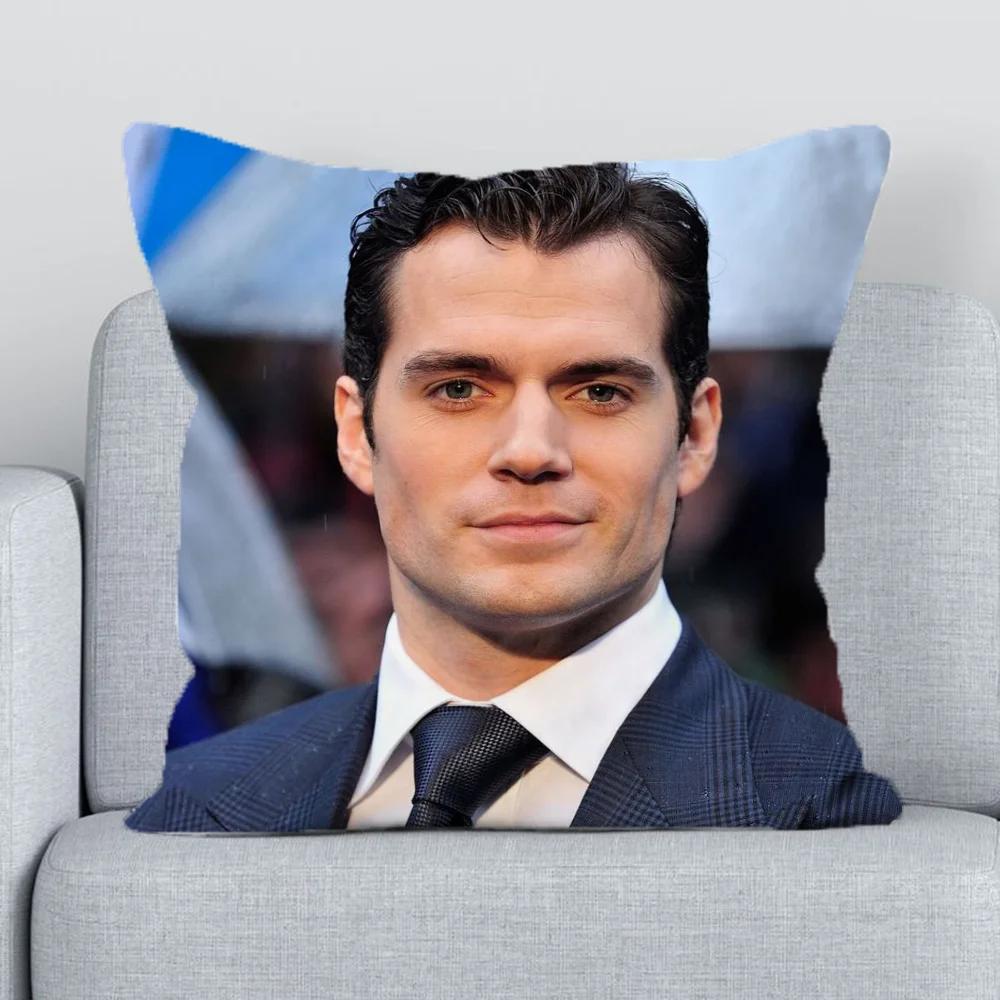 H-Henry Cavill Copricuscino 45X45 Copricuscini Cuscini per Divano Federa Decorativa Per Soggiorno Federe 50X50 Cuscino