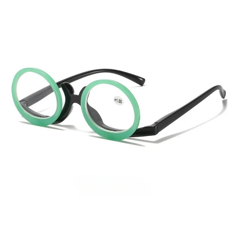 

Unisex Fashion Makeup Reading Glasses Portable Eye Protection Presbyopia Glasses Flip Up Distant Vision Glasses To +4.0 +3.5