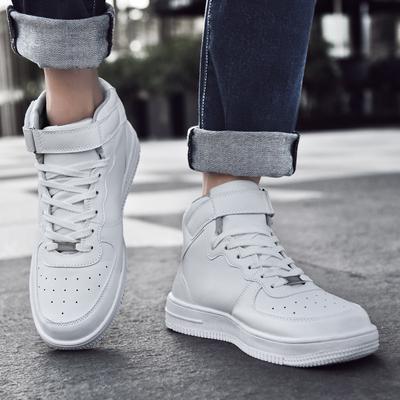 Fashion Shoes Men Sneakers Men Boots Hip Hop Leather Casual Shoes White Gym Shoes 35-47