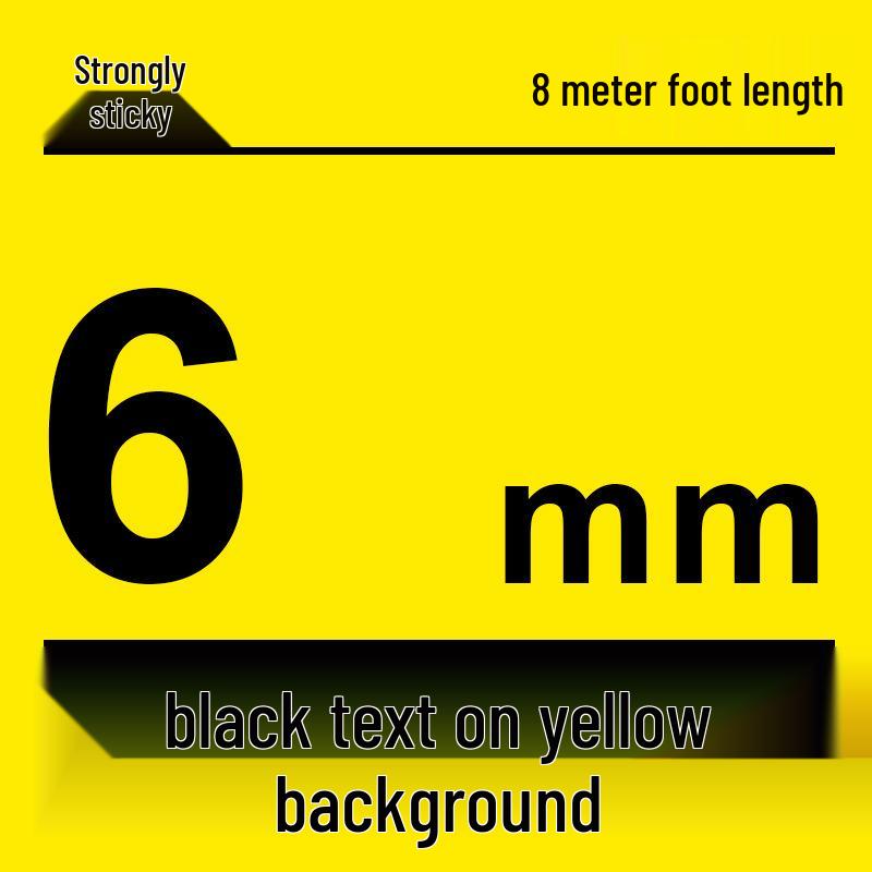 Compatível Fita para Rotulador Brother 12mm: PT-E100B/D210/D450/115B, Autoadesivo Laminado