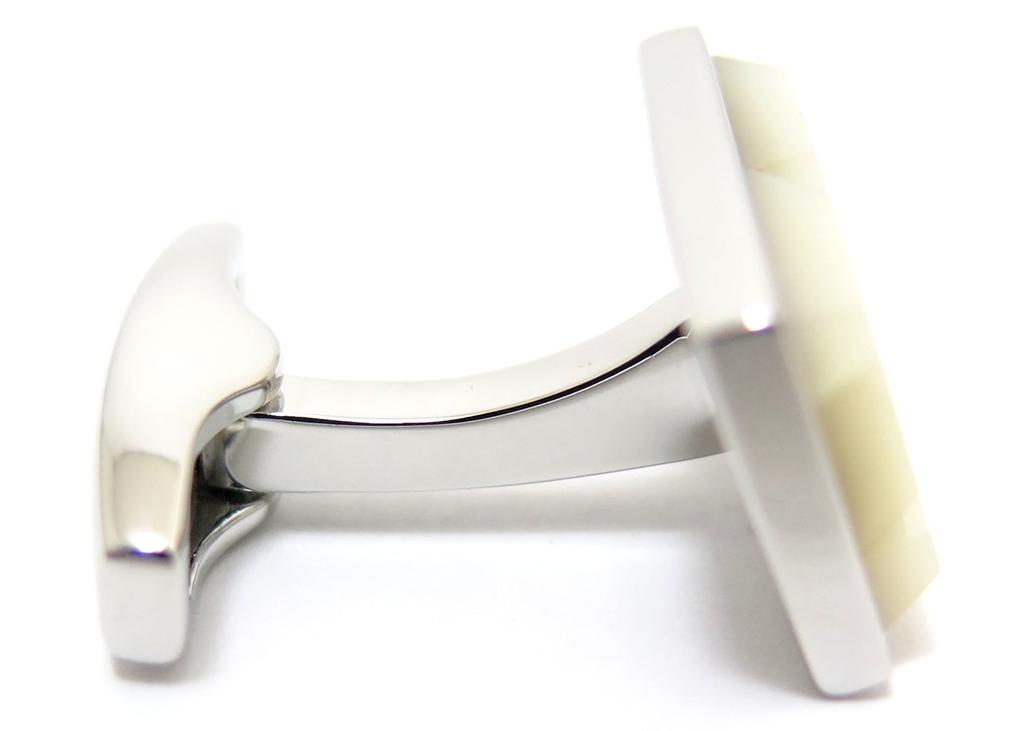 SIMON CARTER White pearl tile cufflinks (cufflinks/cufflinks)