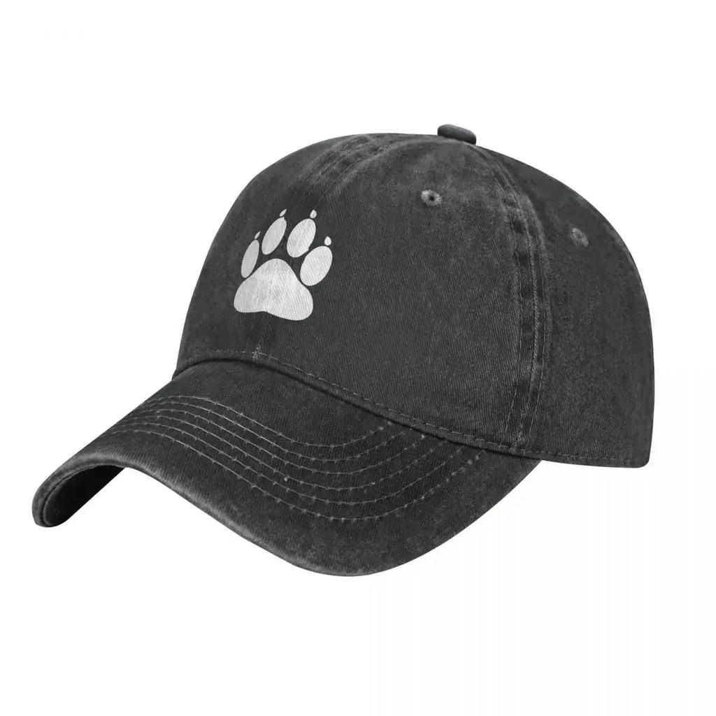Paw Print Denim Baseball Cap Furry Fandom Men Print Hip Hop Hats Spring Fashion Kpop Dropshipping Snapback Cap
