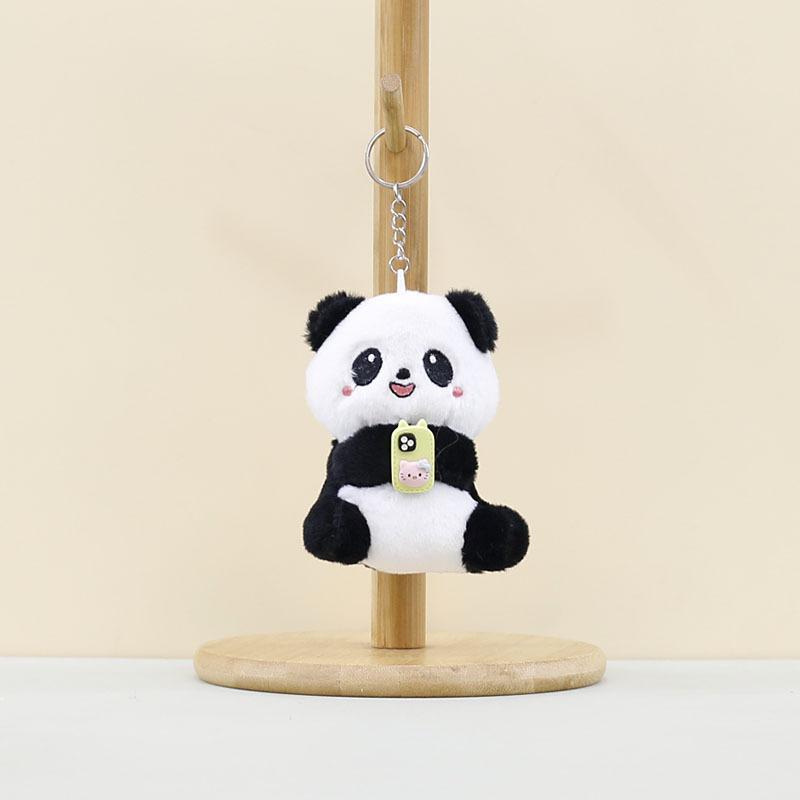 Delightful Miniature Panda Plush Doll Keychain Soft Toy For Accessories Bag