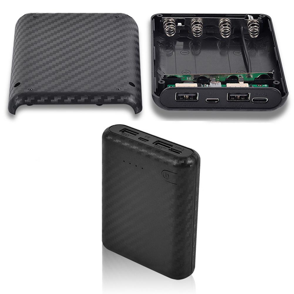 1pc 4 Slots Battery Box Charging Case Power Bank Charger Shell Power Supply Housing Power Tool