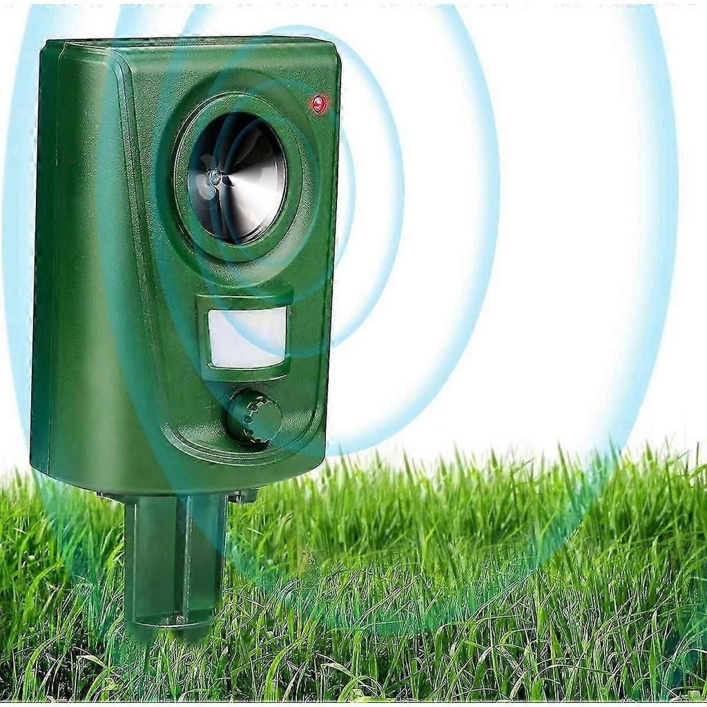 Dissuasore per volpi Repellente per gatti Dissuasori ultrasonici per gatti per giardini Dissuasore per uccelli Cane Repellente per animali A batteria Impermeabile Sensibilità regolabile M