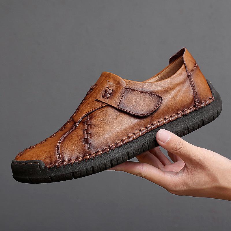 Large Size 48 Men's Shoes Handmade Casual Shoes Men's British Fashion Trendy Shoes Low Top Comfortable Business Leather Shoes