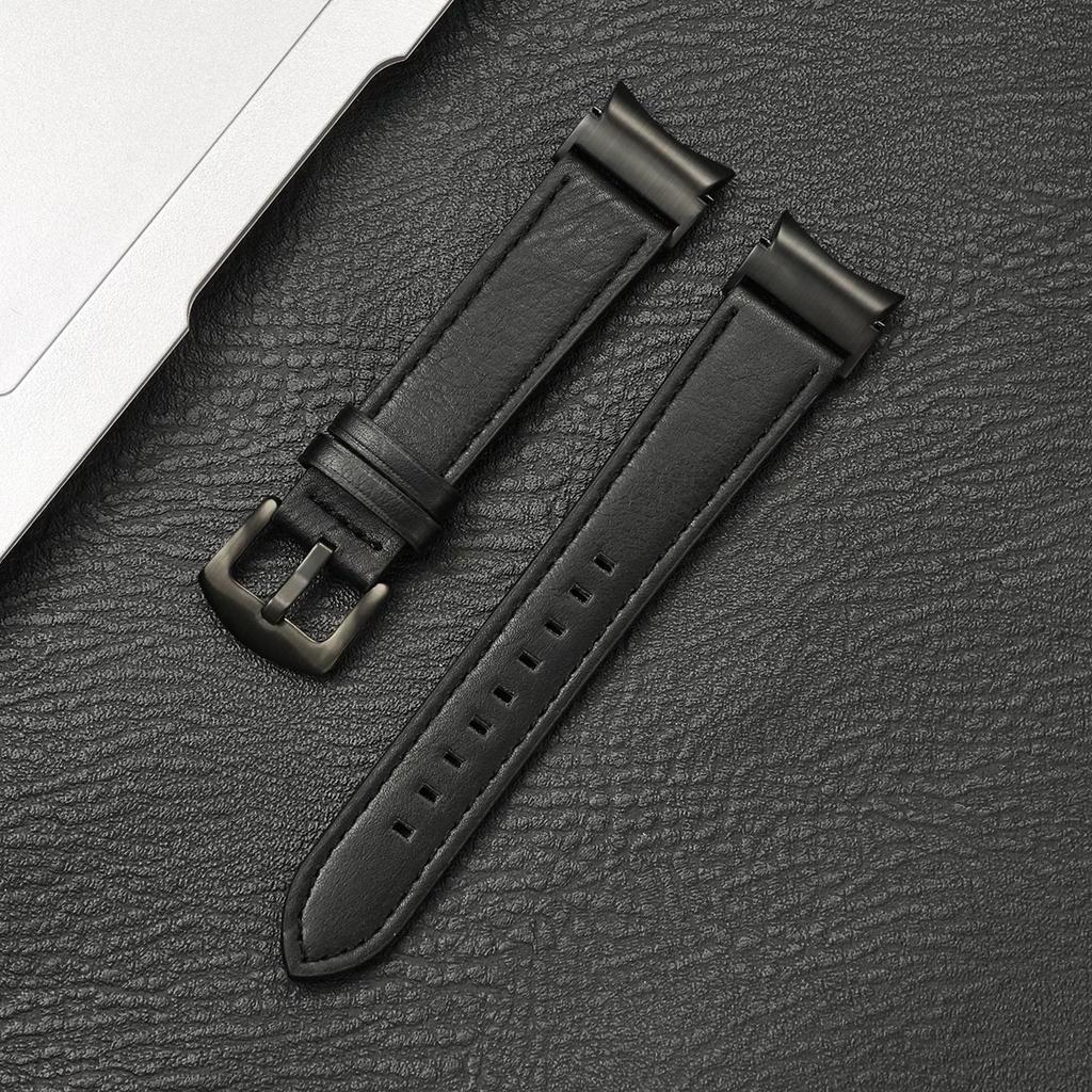 No Gap Leather Strap for Samsung Galaxy Watch 7 6 5 4 40mm 44mm 6Classic 43mm 47mm Watchband Bracelet for Galaxy Watch 5Pro 45mm