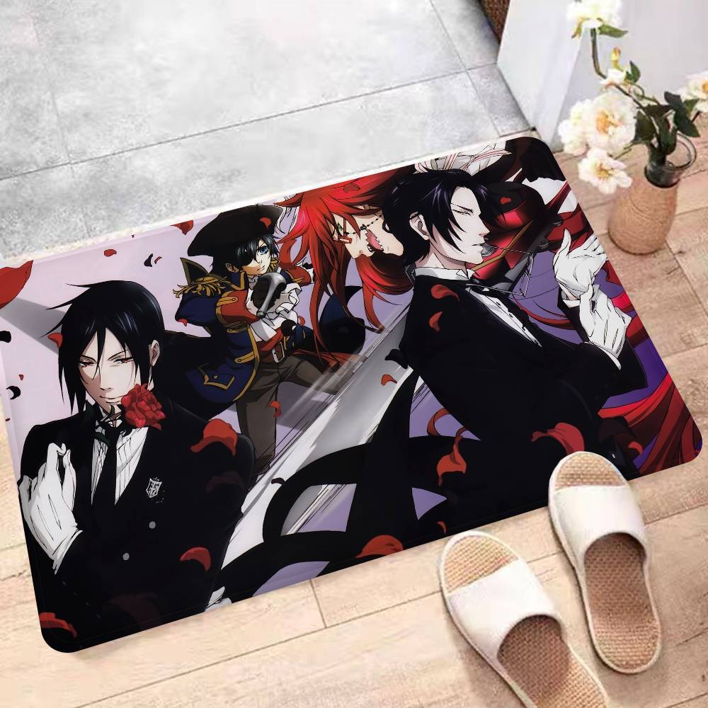 Anime Black Butler Kitchen Mat Kids Room Bedroom Decoration Balcony Anti-Slip Doormat Living Room Alfombra