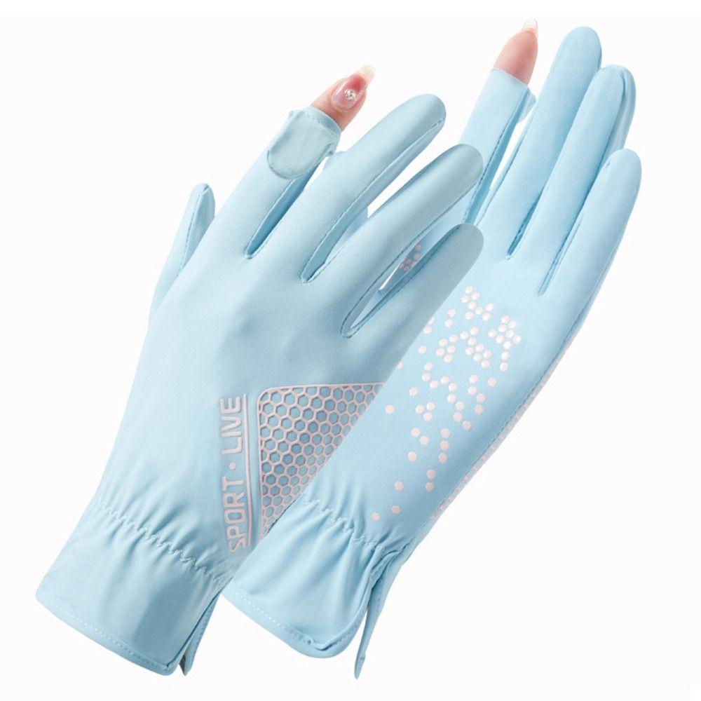Breathable Summer Touch Screen Thin Gloves Driving Gloves Ice Silk Gloves Mittens