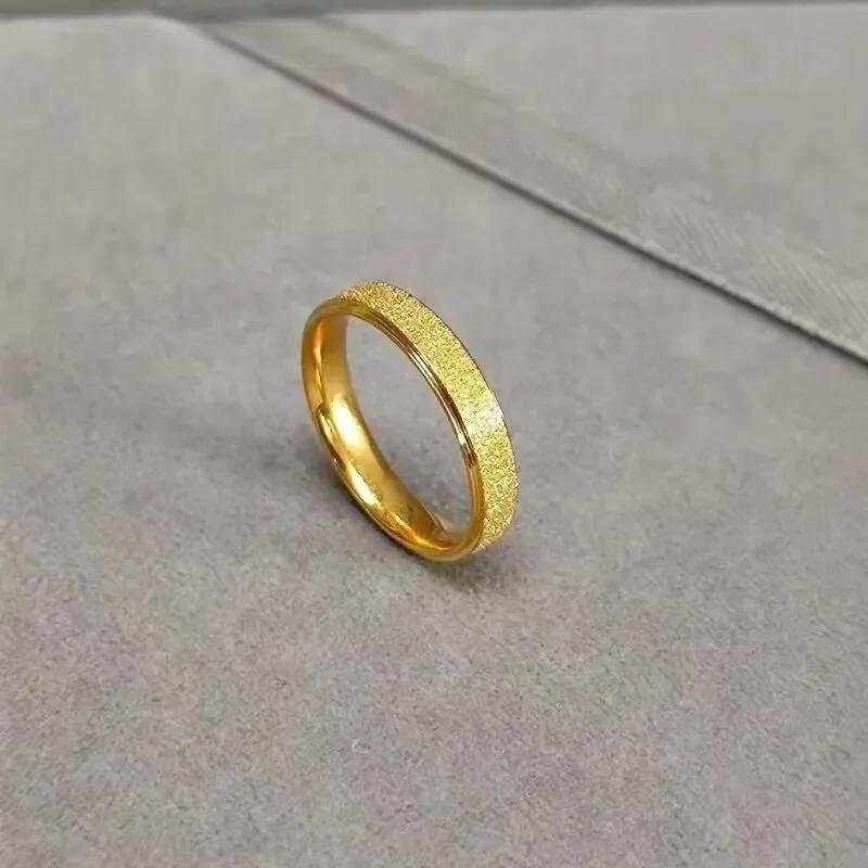 Gold Silver Luxury Wedding Bands Ring for Women Men Jewelry Stainless Steel Engagement Ring Couple Anniversary Gift Anillos