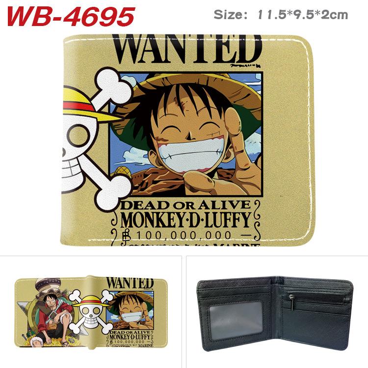 One Piece Anime Wallet Luffy Print Short Folded Card Holder Colorful Coin Purse