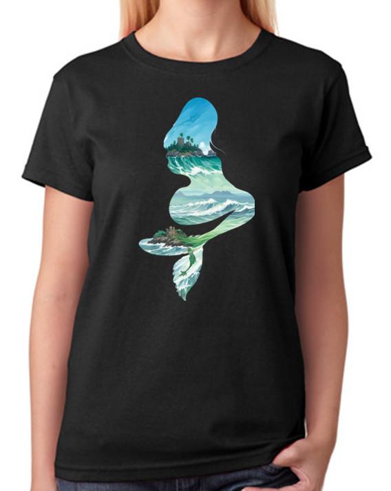 Sea Mermaid Ladies T-Shirt L