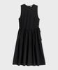 Belloel Black Dress With Waist Shirring Details