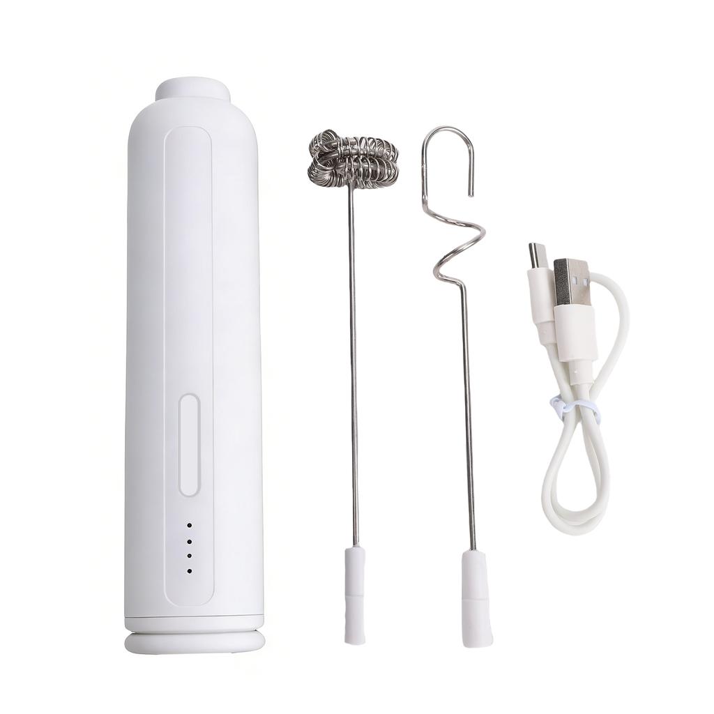 Re able Milk Frother, 3-Speed Handheld Electric Drink Mixer with Stainless Steel Whisks, Portable Foam Maker for Cappuccino Matcha Hot Choc