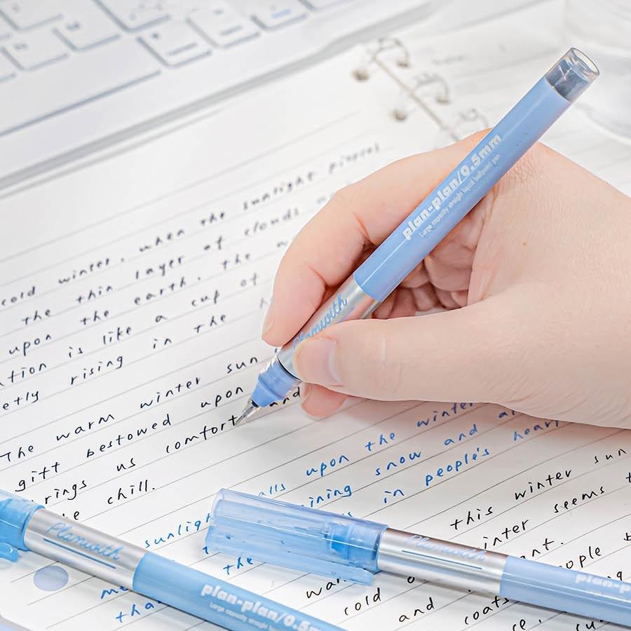 5pcs Endorse Series Gel Pens Set Gradient Color 0.5mm Ballpoint Quick Dry Black Ink for Daily Writing Office